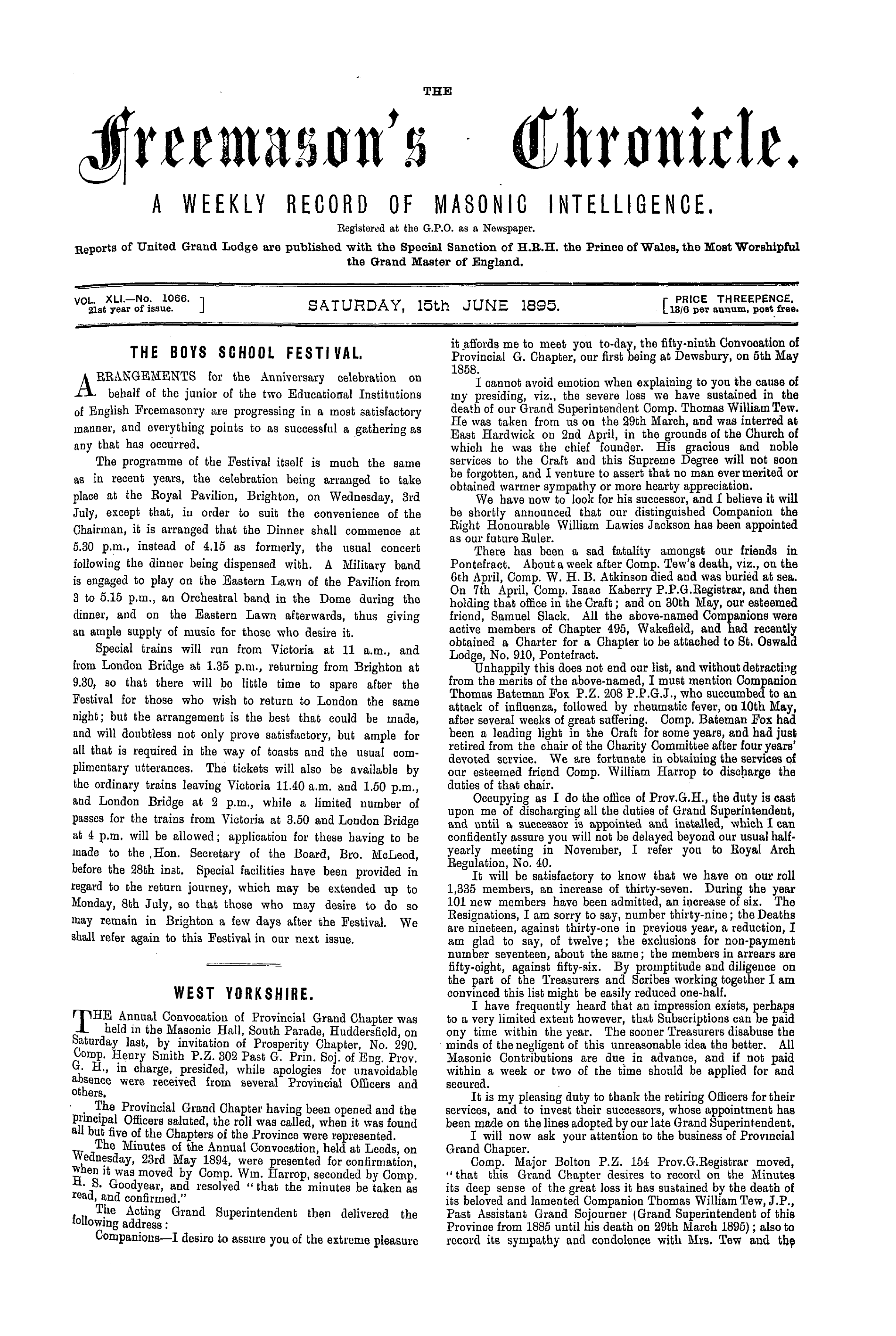 The Freemason's Chronicle