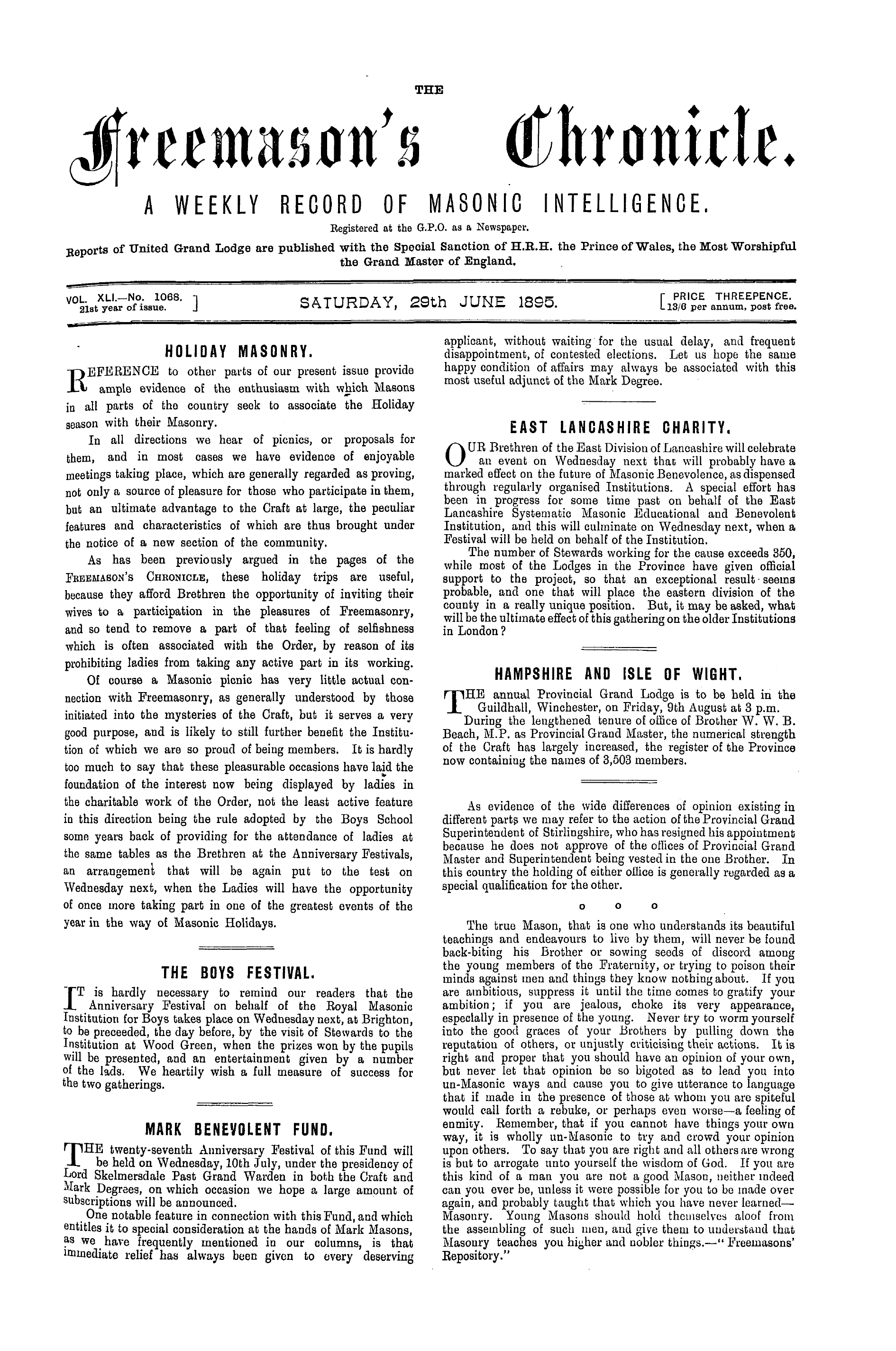 The Freemason's Chronicle
