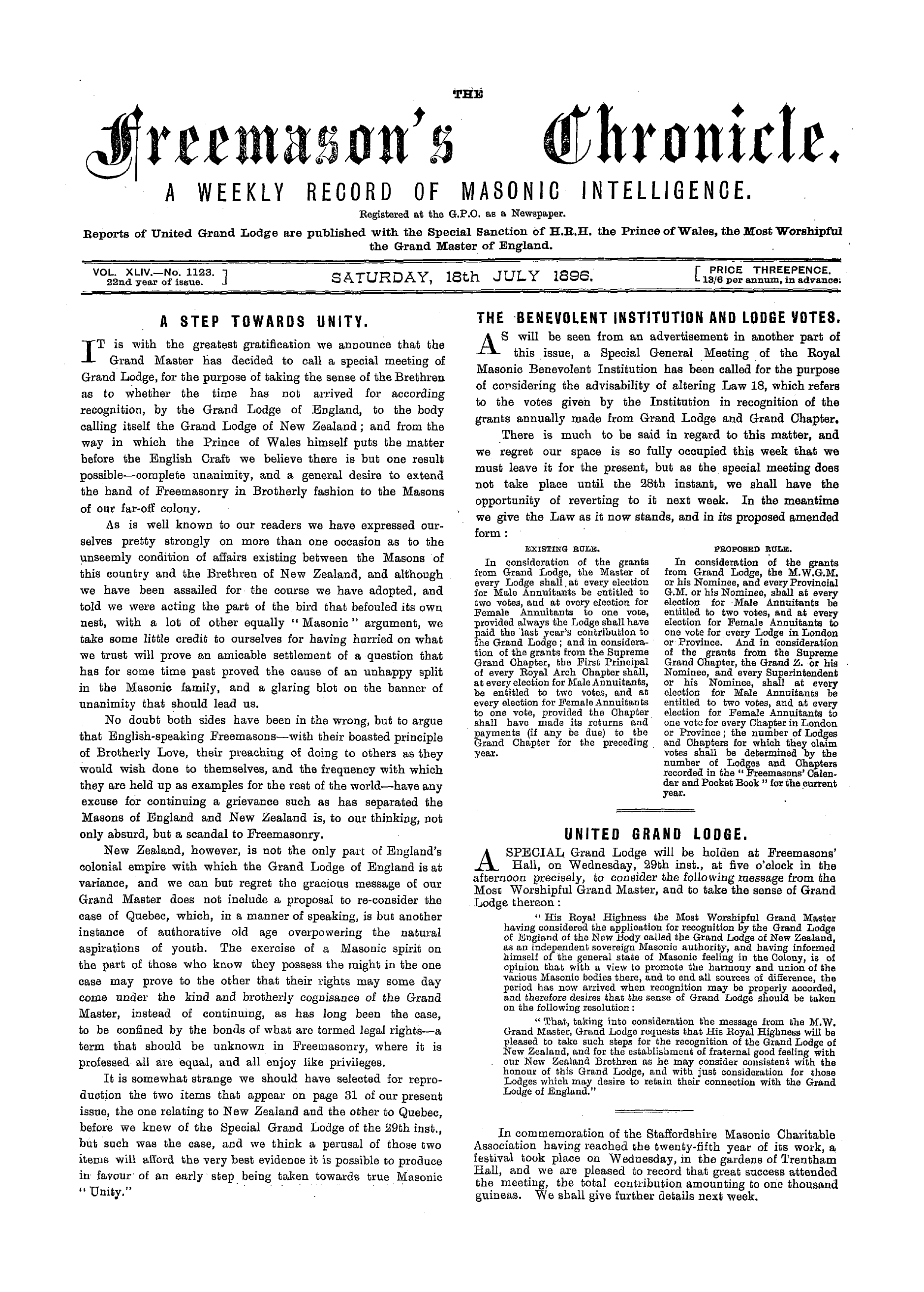 The Freemason's Chronicle