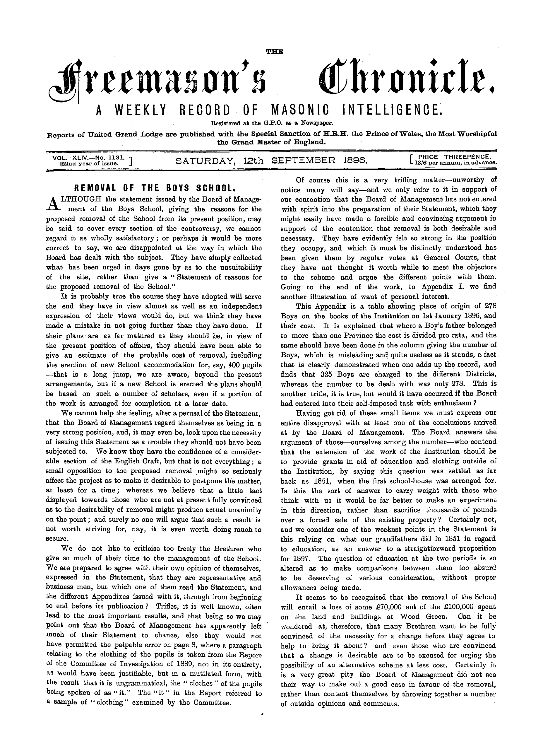The Freemason's Chronicle
