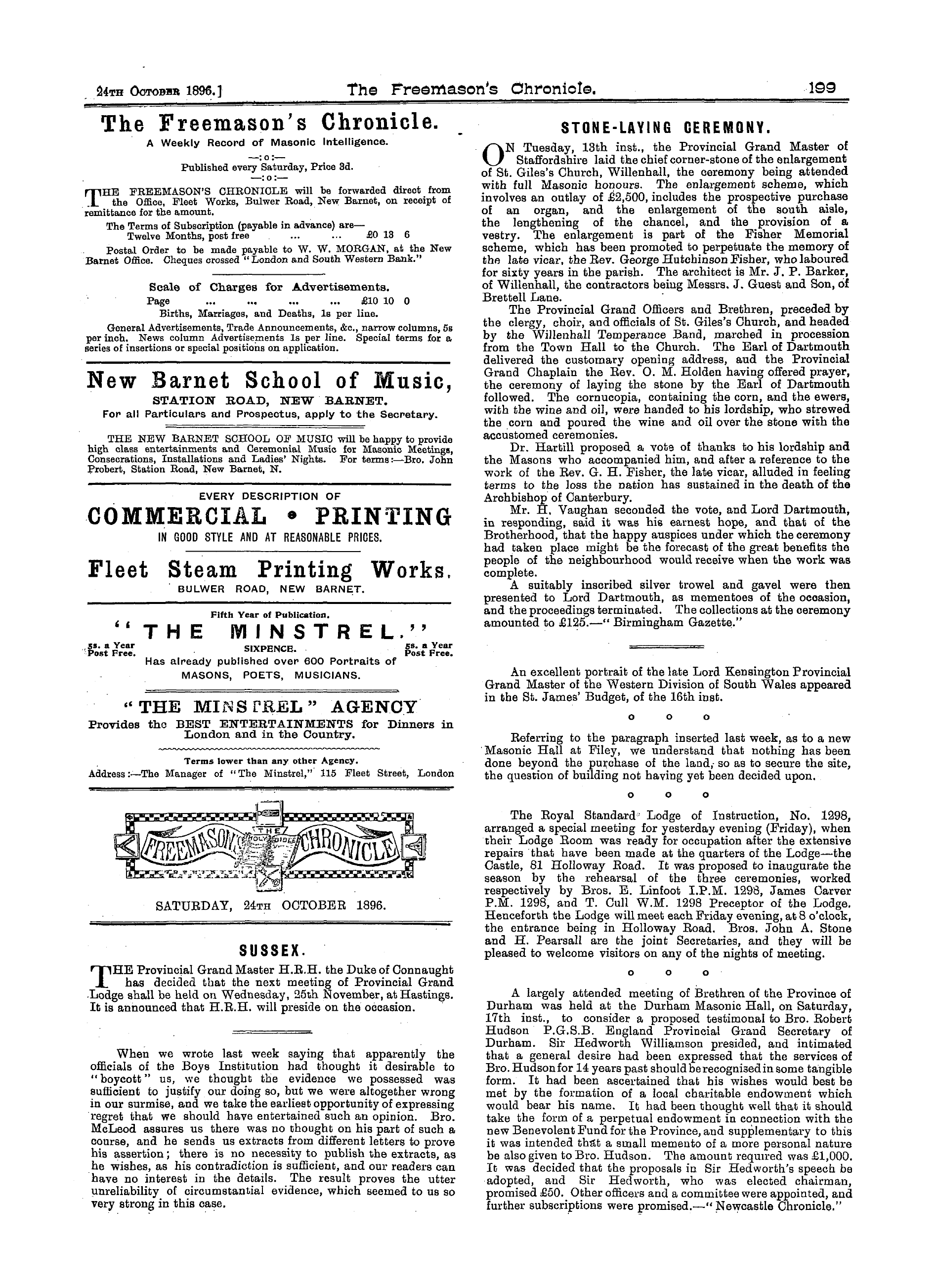 The Freemason's Chronicle: 1896-10-24: 7