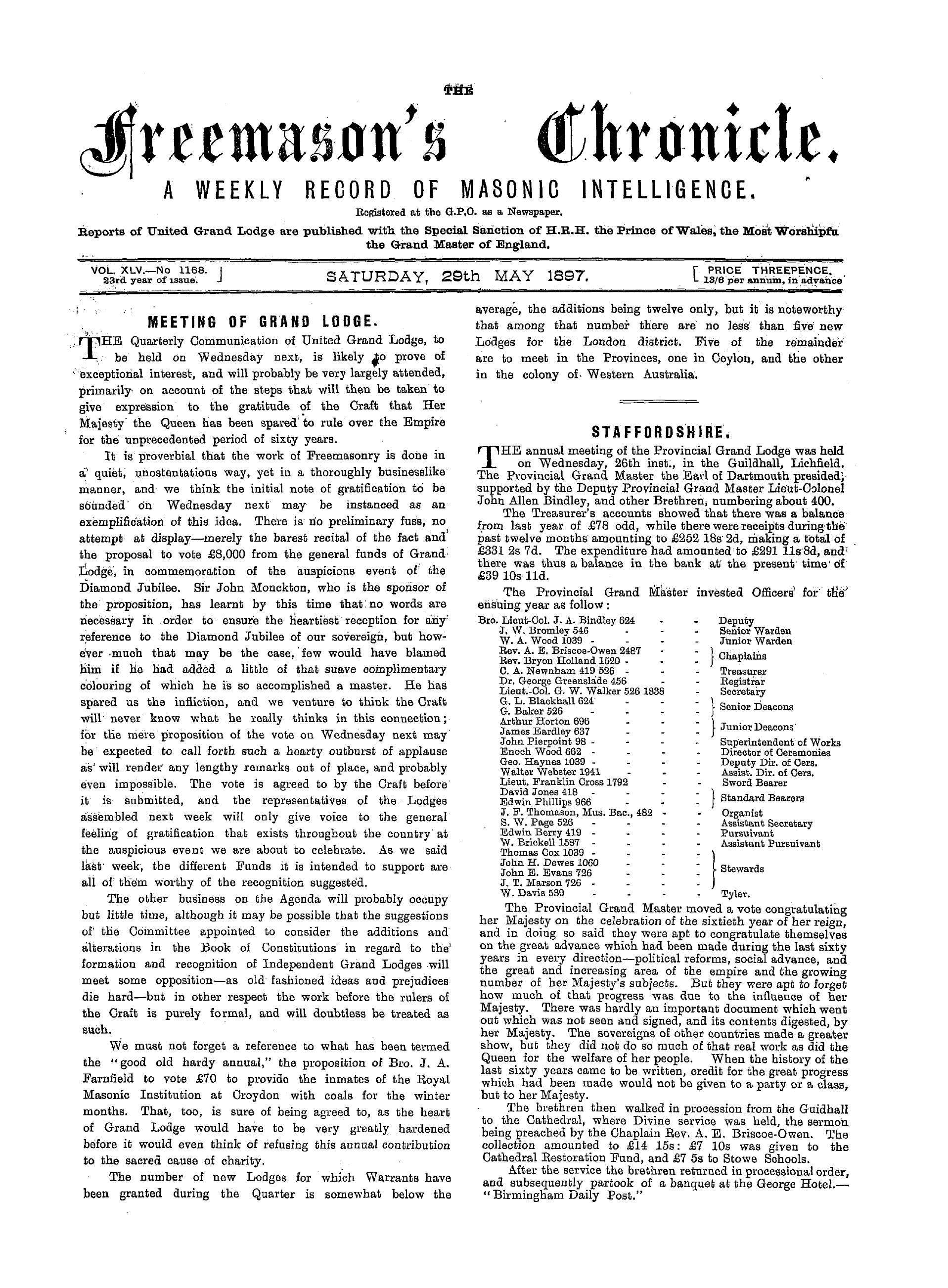 The Freemason's Chronicle
