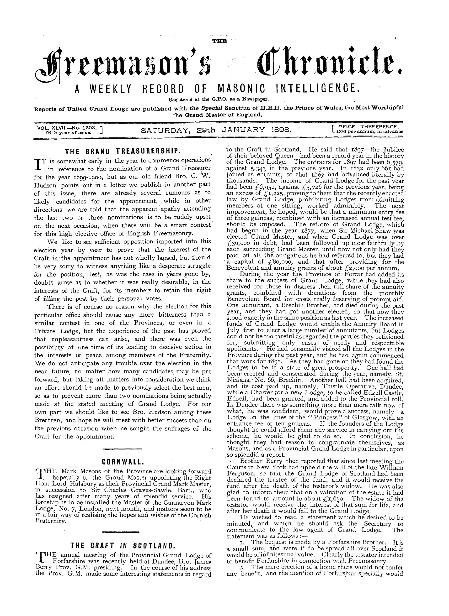 The Freemason's Chronicle