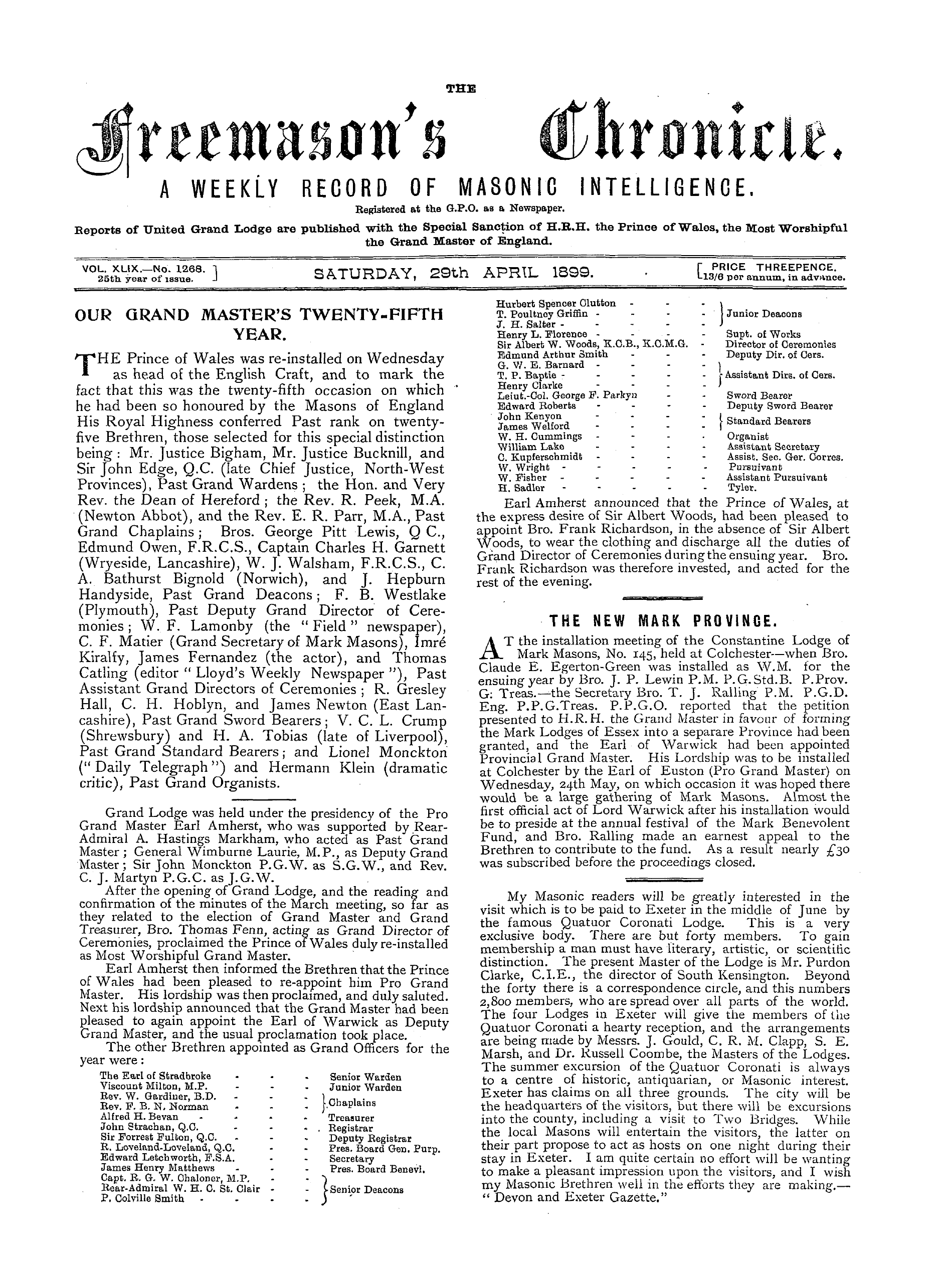 The Freemason's Chronicle