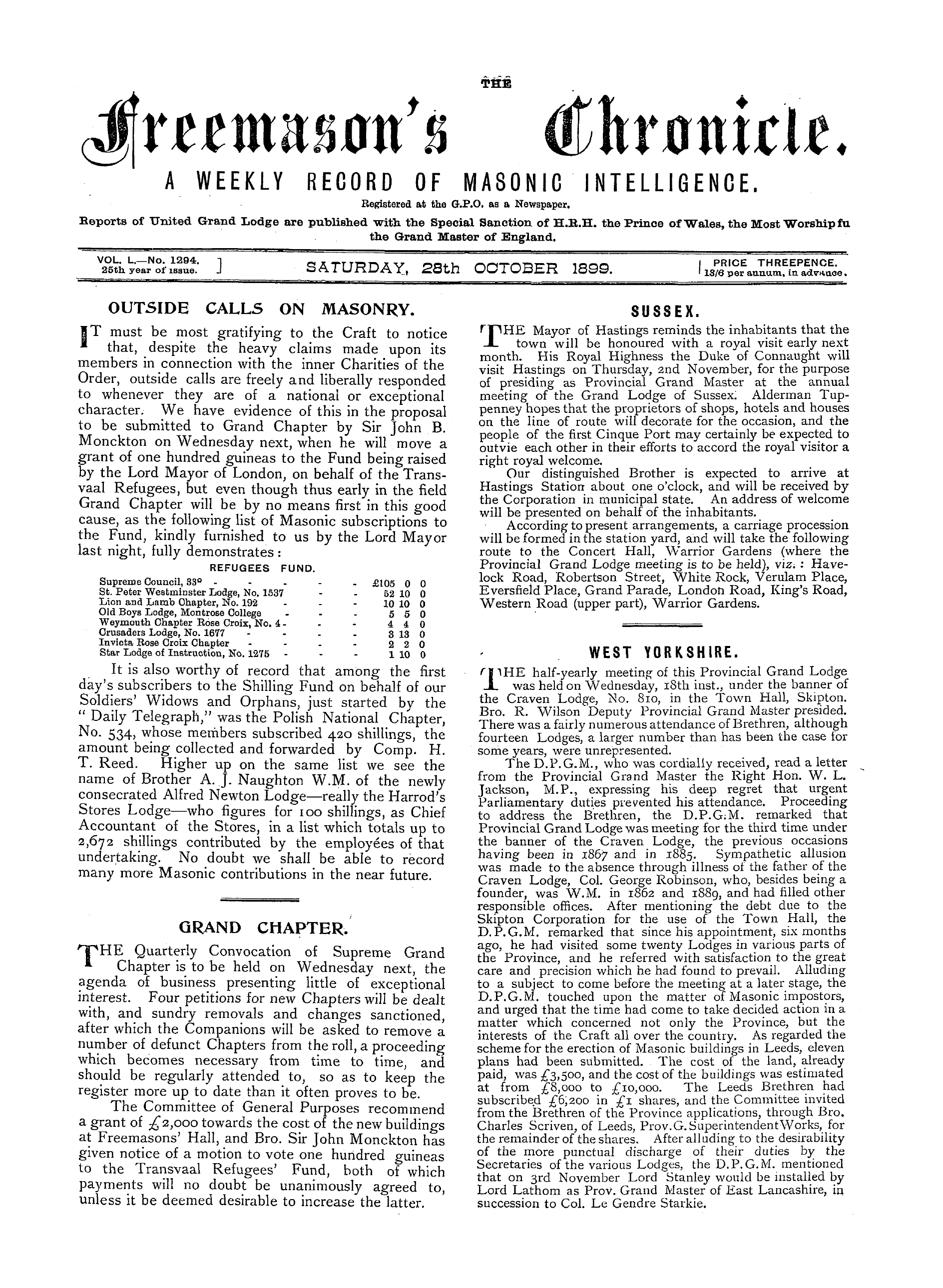 The Freemason's Chronicle