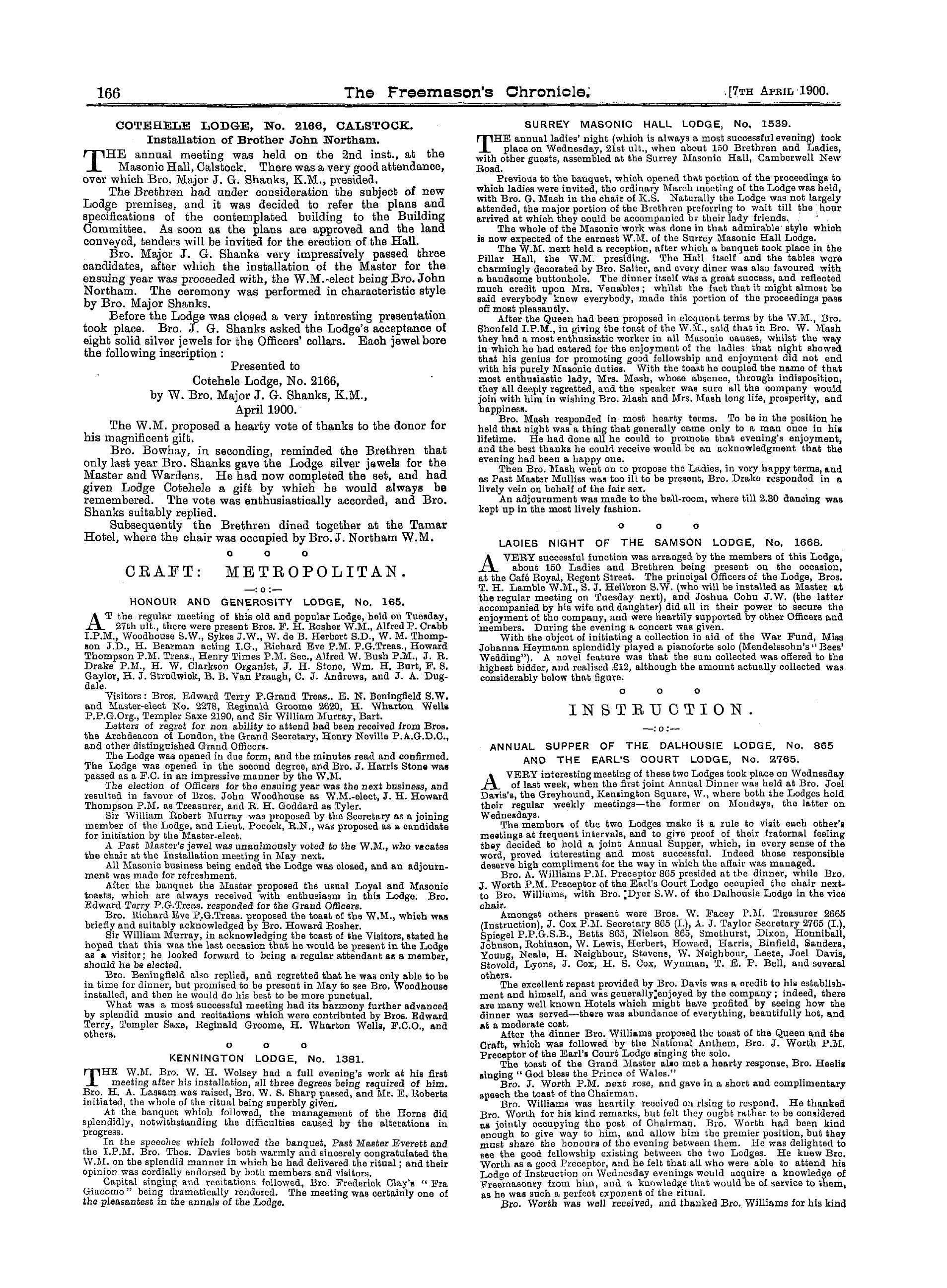 The Freemason's Chronicle: 1900-04-07: 10