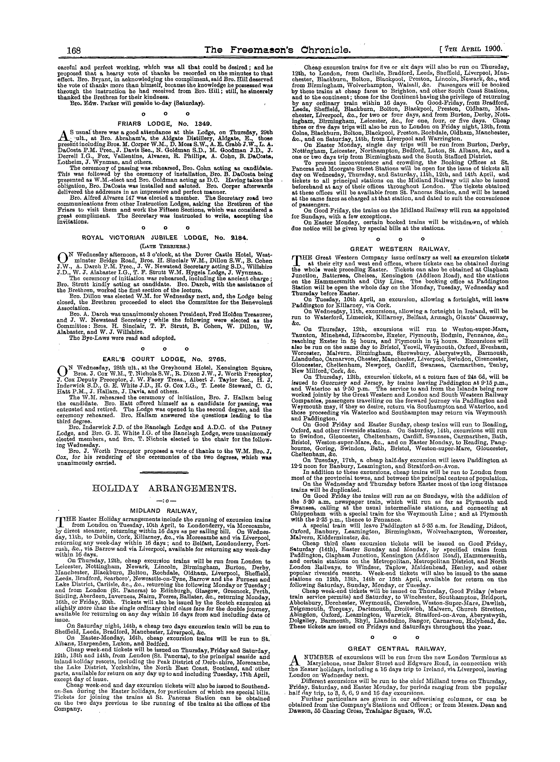 The Freemason's Chronicle: 1900-04-07: 12