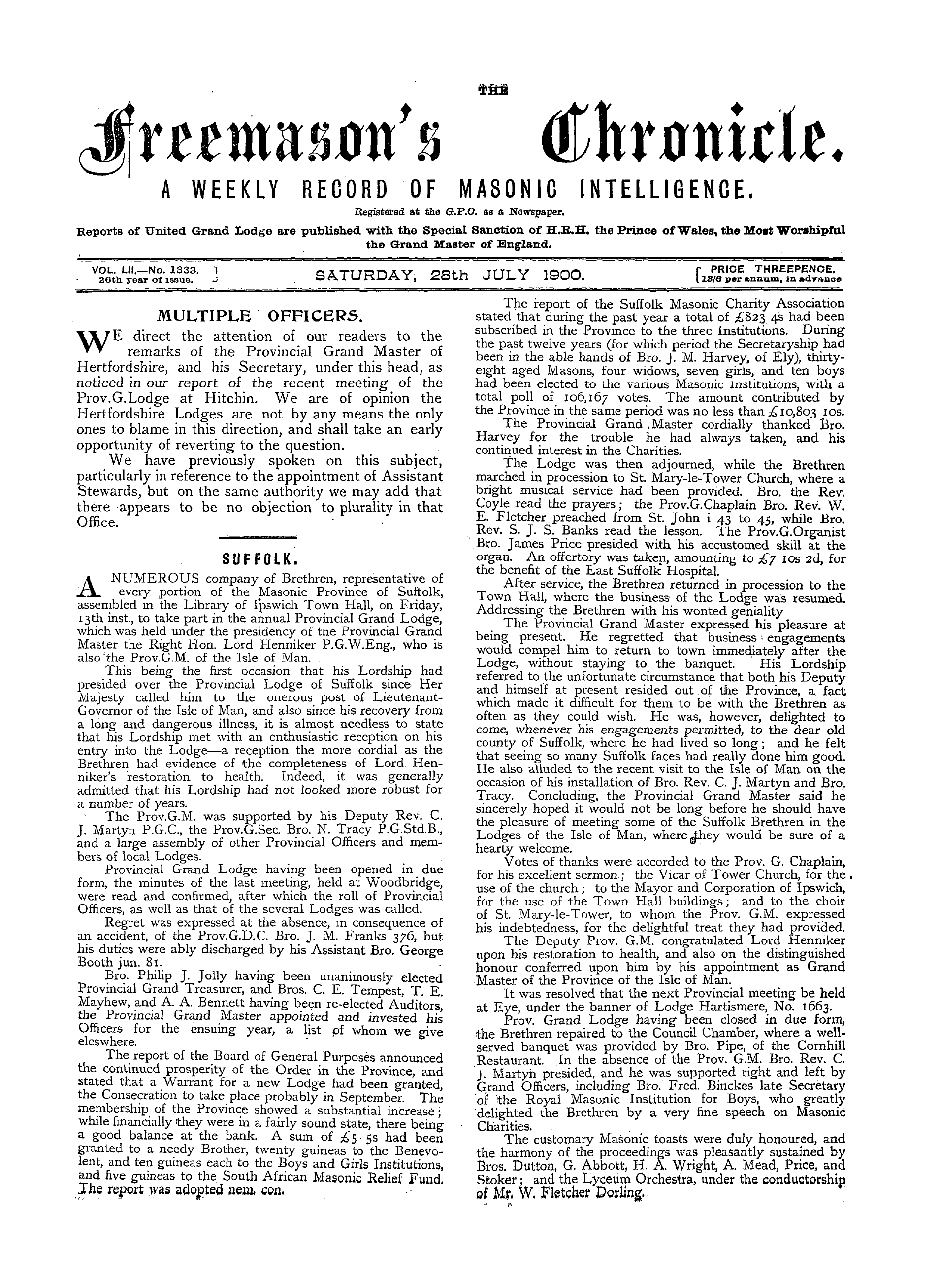 The Freemason's Chronicle