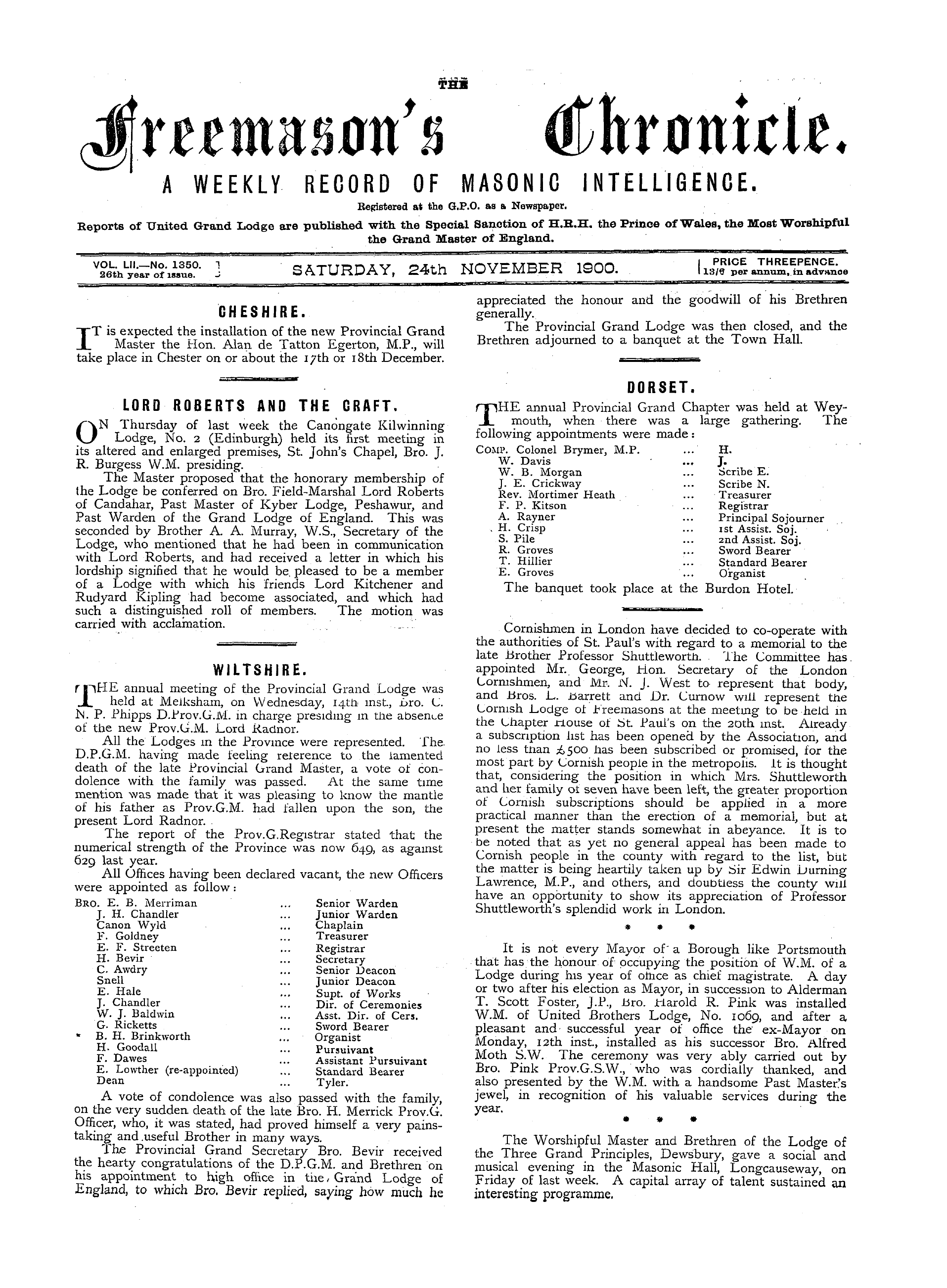 The Freemason's Chronicle
