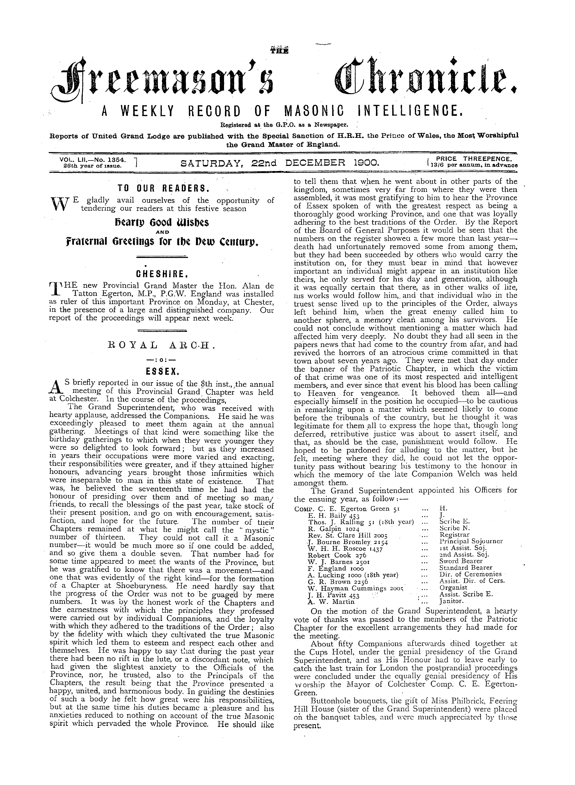The Freemason's Chronicle