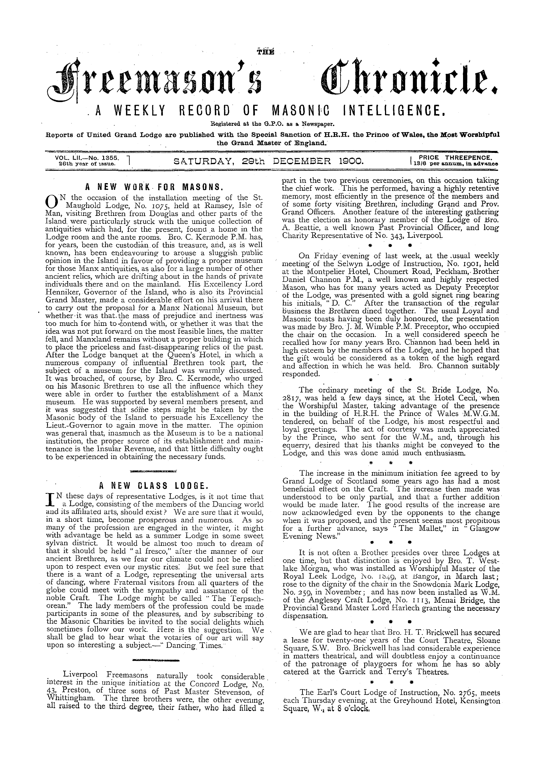 The Freemason's Chronicle