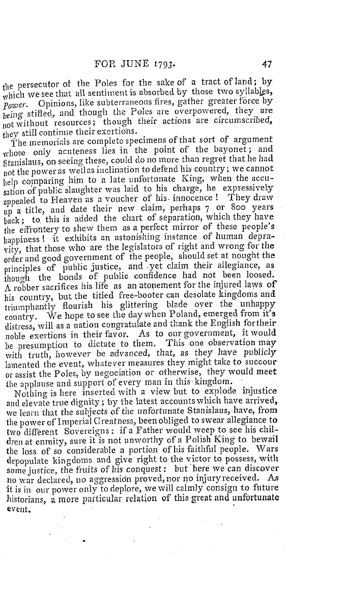 The Freemasons' Magazine: 1793-06-01 - An Appeal On The Affairs Of Poland.