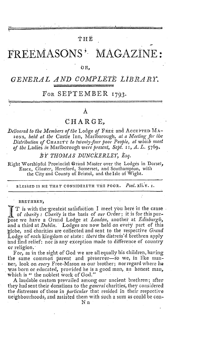 The Freemasons' Magazine: 1793-09-01 - The Freemasons' Magazine: Or, General And Complete Library.