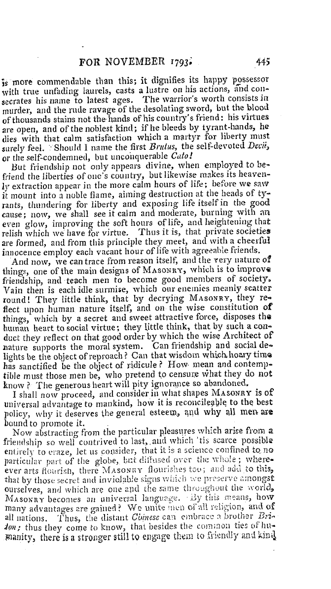 The Freemasons' Magazine: 1793-11-01 - The Freemasons' Magazine: Or, General And Complete Library.