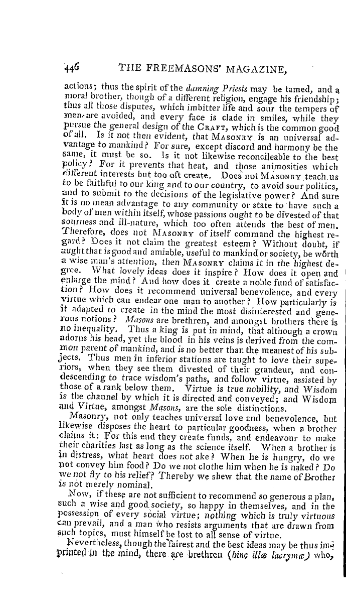 The Freemasons' Magazine: 1793-11-01 - The Freemasons' Magazine: Or, General And Complete Library.