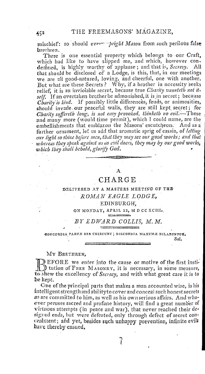 The Freemasons' Magazine: 1793-11-01: 11