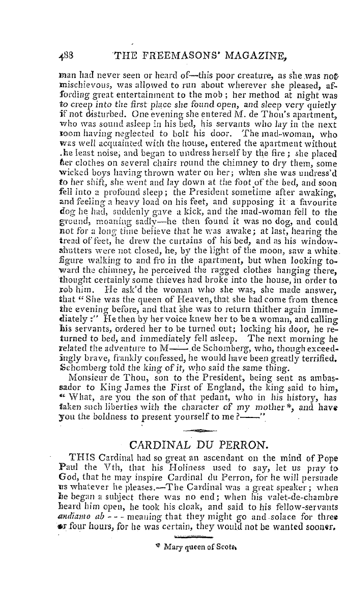 The Freemasons' Magazine: 1793-11-01 - Private Anecdotes Of Illustrious French Characters.