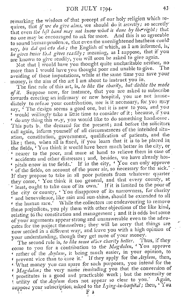 The Freemasons' Magazine: 1794-07-01 - To The Editor Of The Freemasons' Magazine.