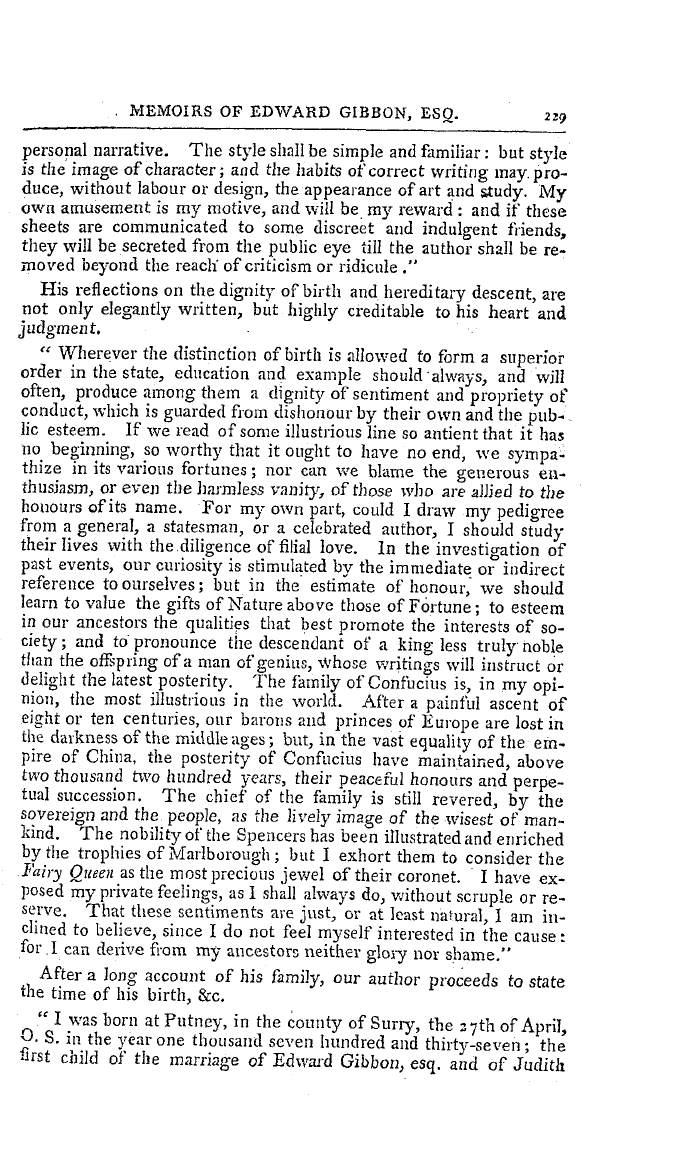 The Freemasons' Magazine: 1796-04-01 - Extracts From The Memoirs Of The Life And Writings Of Edward Gibbon, Esq.