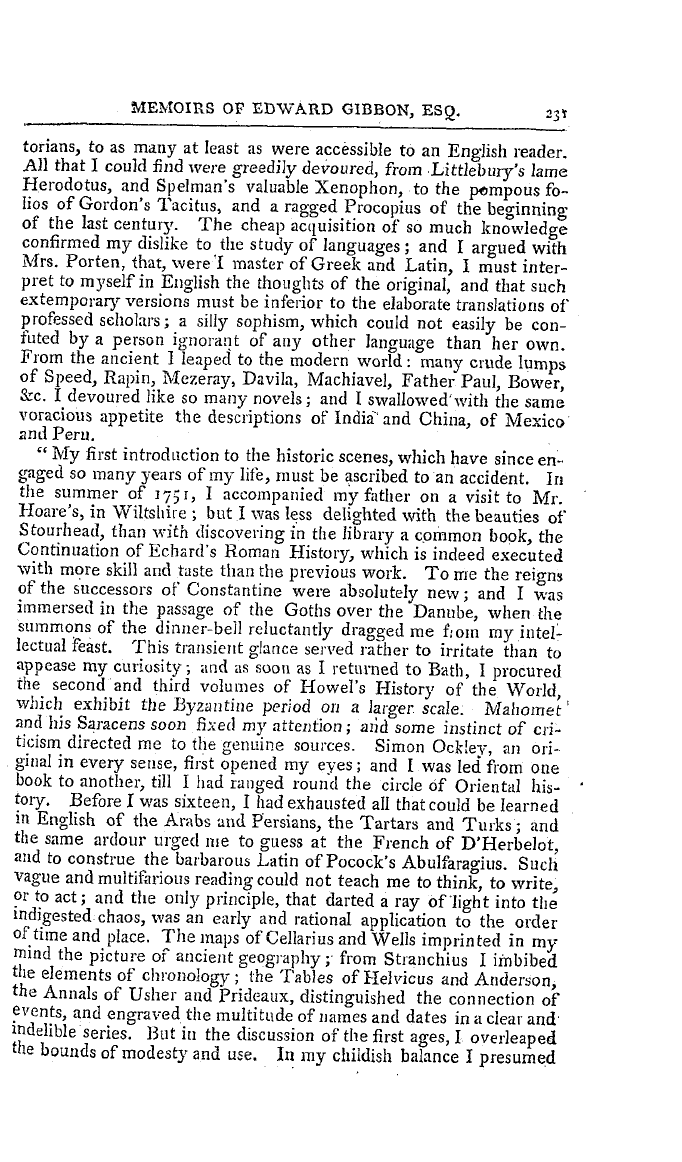 The Freemasons' Magazine: 1796-04-01 - Extracts From The Memoirs Of The Life And Writings Of Edward Gibbon, Esq.