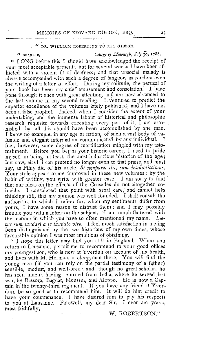 The Freemasons' Magazine: 1796-07-01 - Extracts From The Memoirs Of The Life And Writings Of Edward Gibbon, Esq.