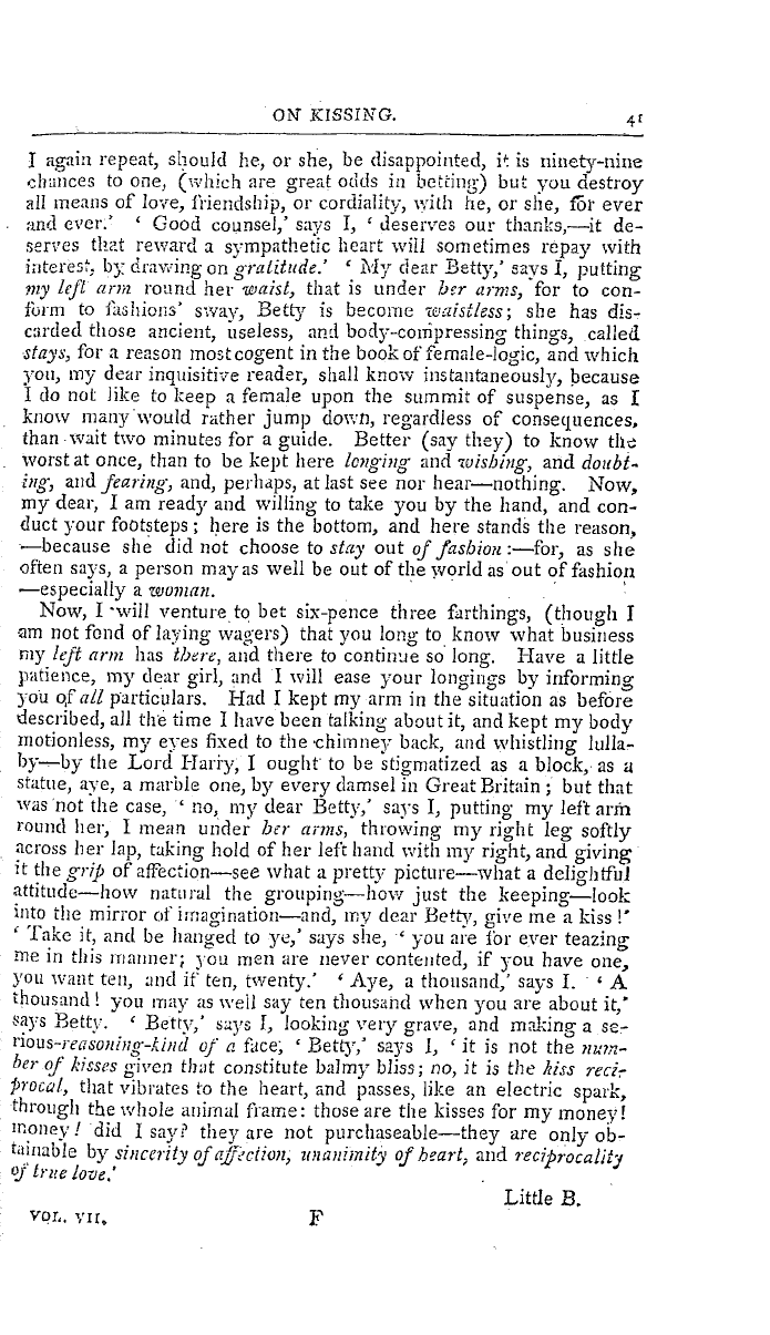 The Freemasons' Magazine: 1796-07-01 - On Kissing.