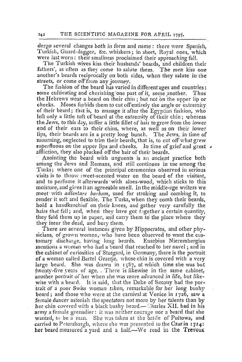 The Freemasons' Magazine: 1797-04-01 - Rise And Fall Of Beards.