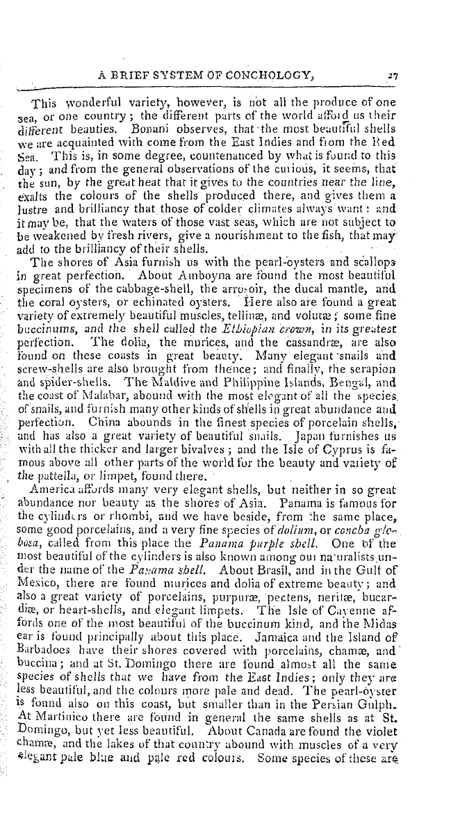 The Freemasons' Magazine: 1797-07-01 - A Brief System Of Conchology.