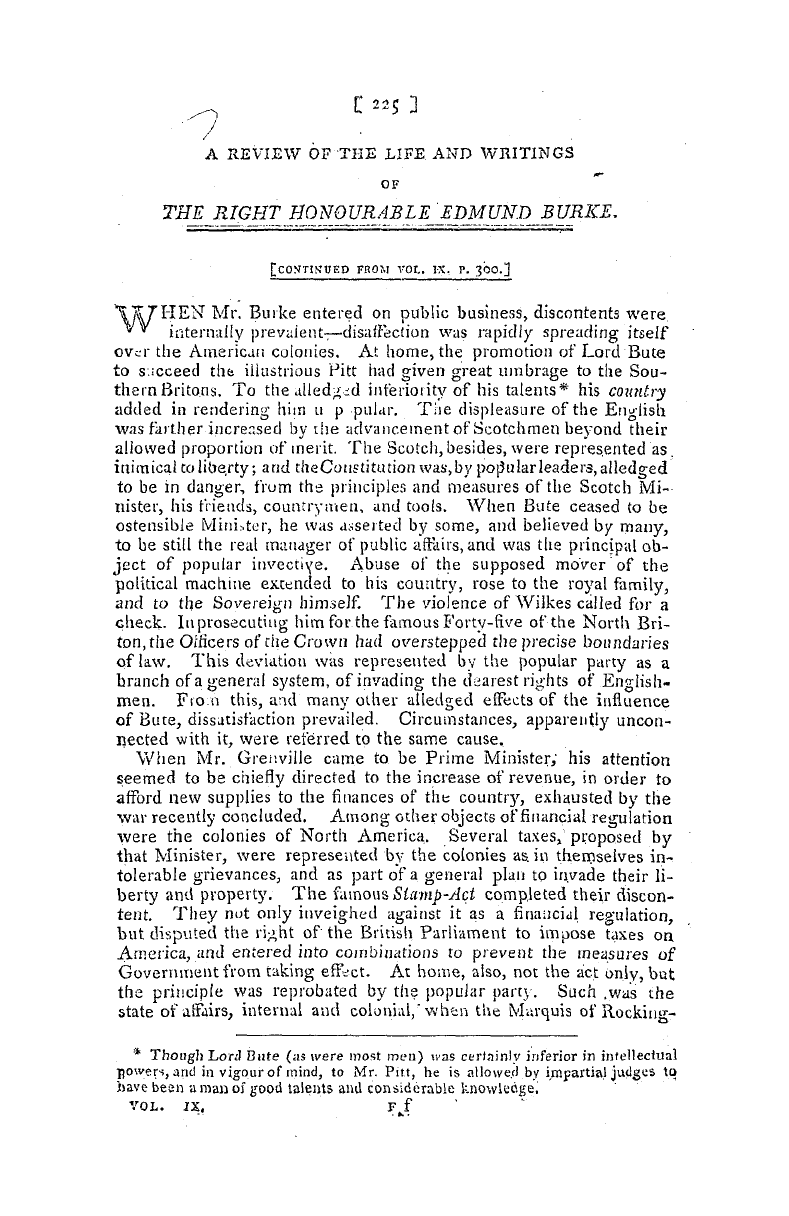 The Freemasons' Magazine: 1797-10-01 - A Review Of The Life And Writings Of The Right Honourable Edmund Burke.