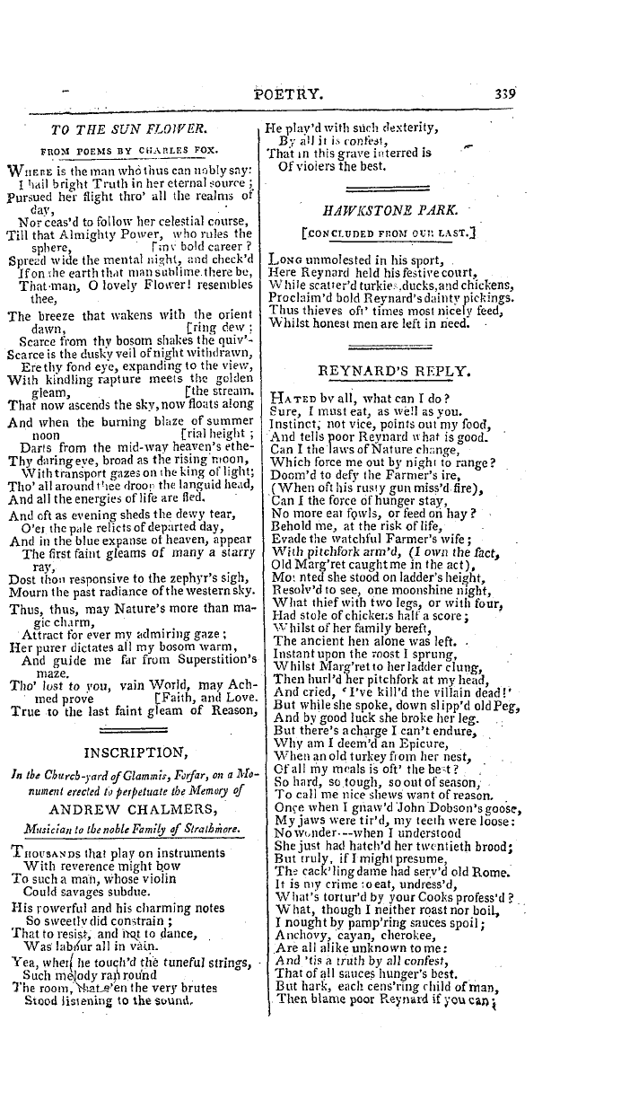 The Freemasons' Magazine: 1797-11-01 - Poetry.