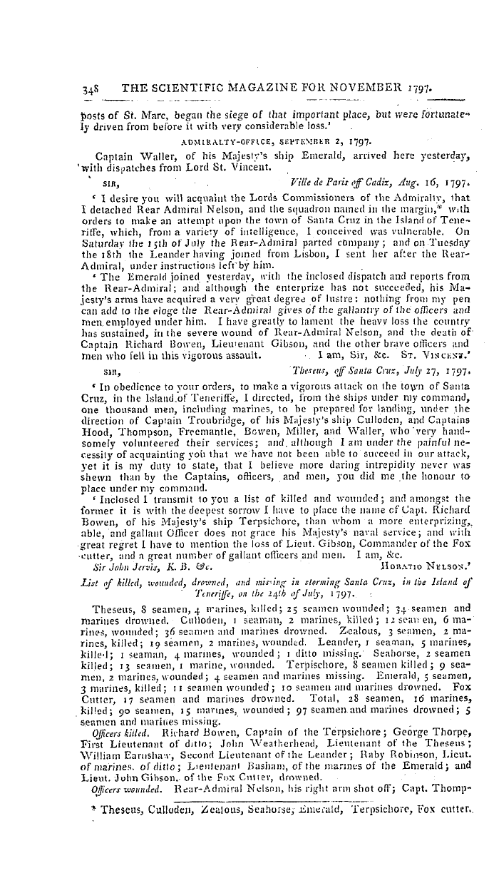 The Freemasons' Magazine: 1797-11-01 - Monthly Chronicle.