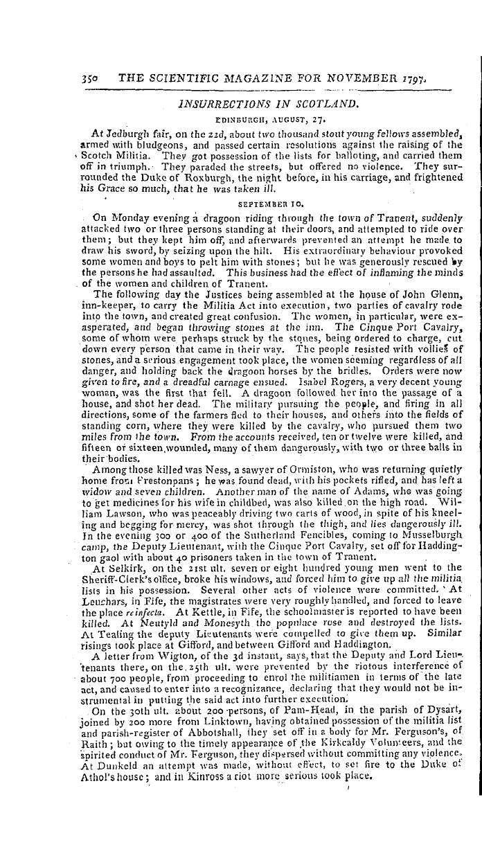 The Freemasons' Magazine: 1797-11-01 - Monthly Chronicle.