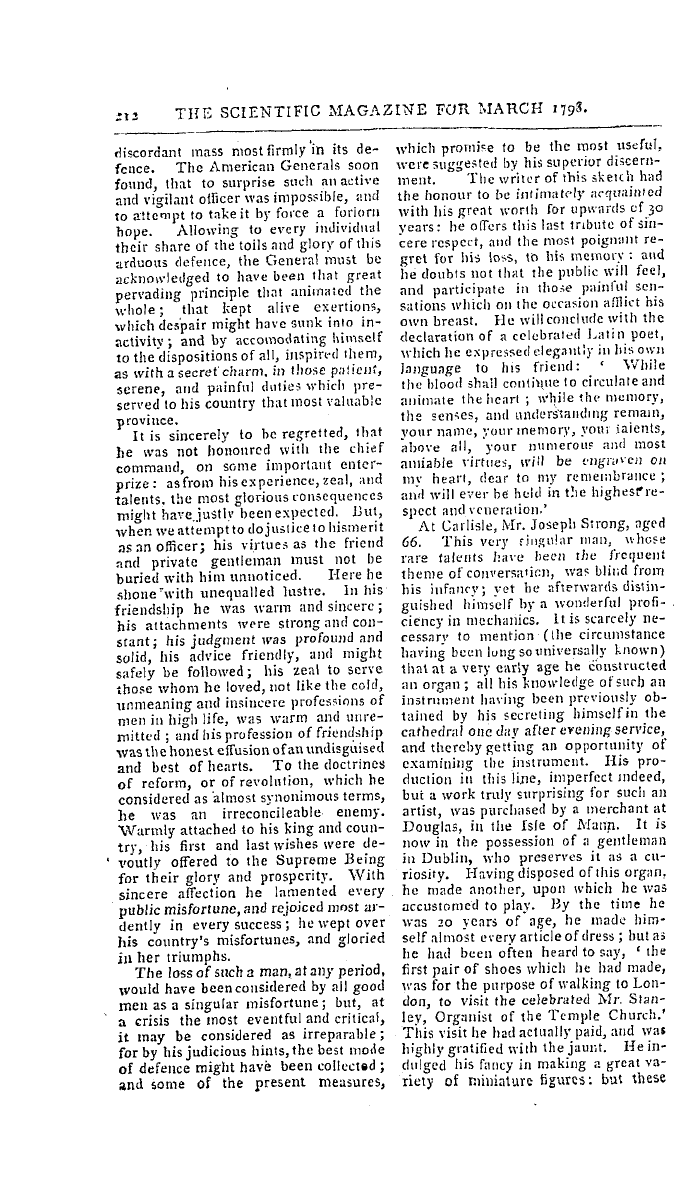 The Freemasons' Magazine: 1798-03-01 - Obituary.