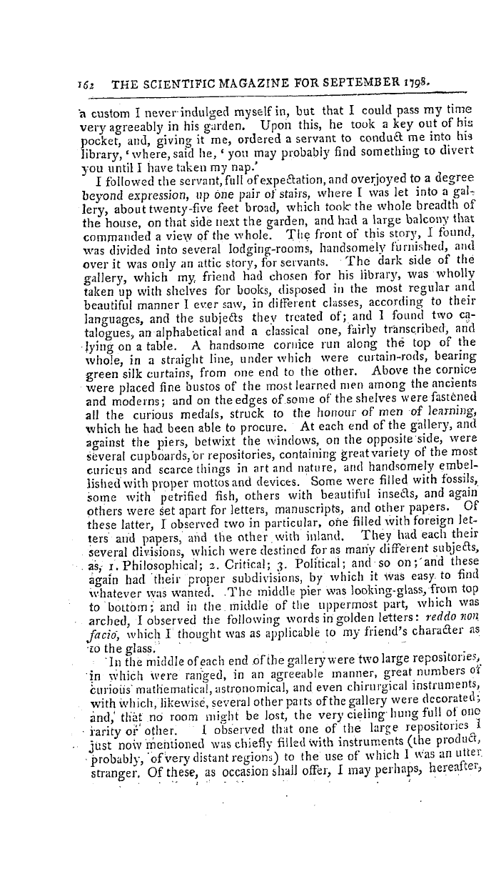 The Freemasons' Magazine: 1798-09-01 - Curious Account Of The Dump Philosopher.