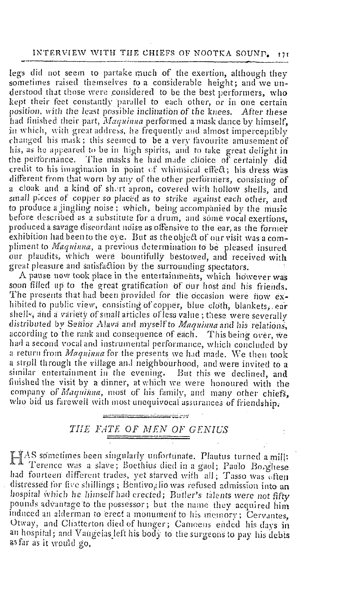 The Freemasons' Magazine: 1798-09-01 - The Fate Of Men Of Genius