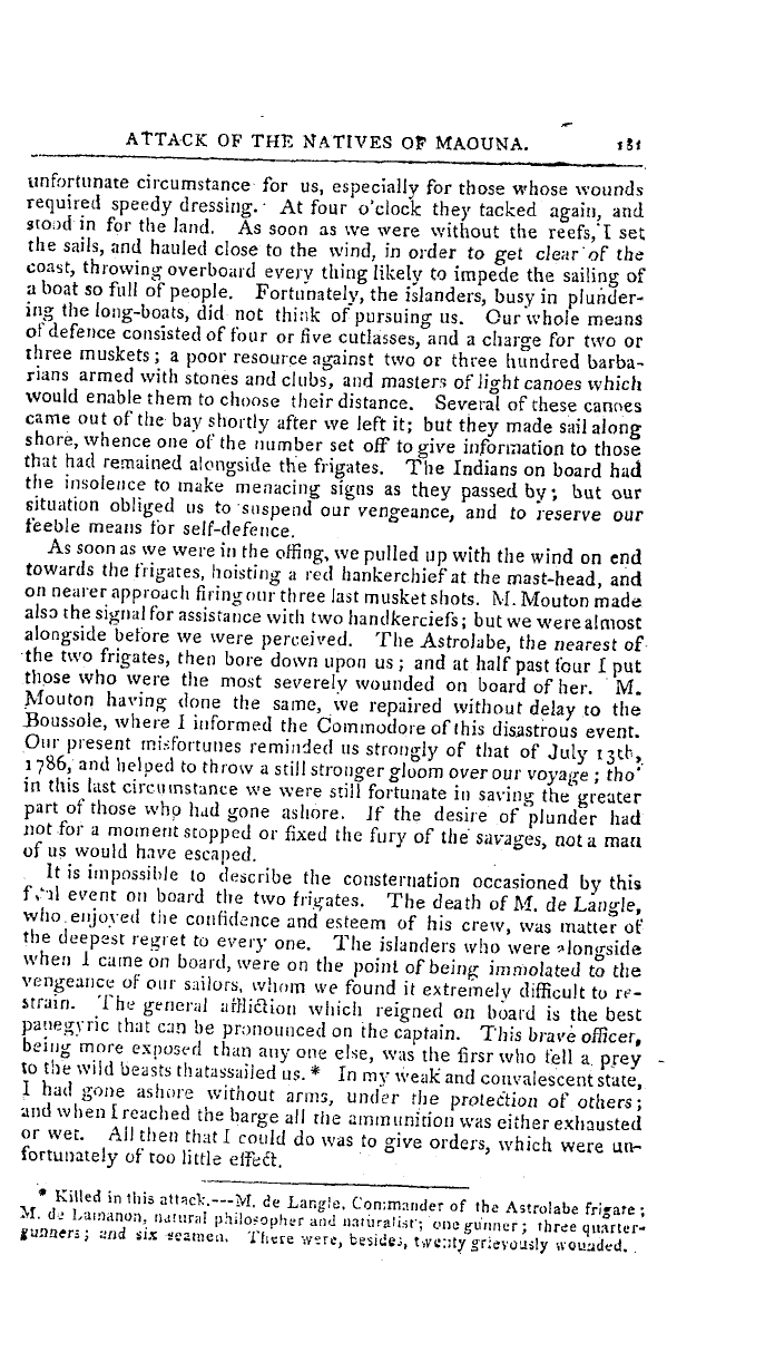 The Freemasons' Magazine: 1798-09-01 - Barbarous Attack Of The Natives.