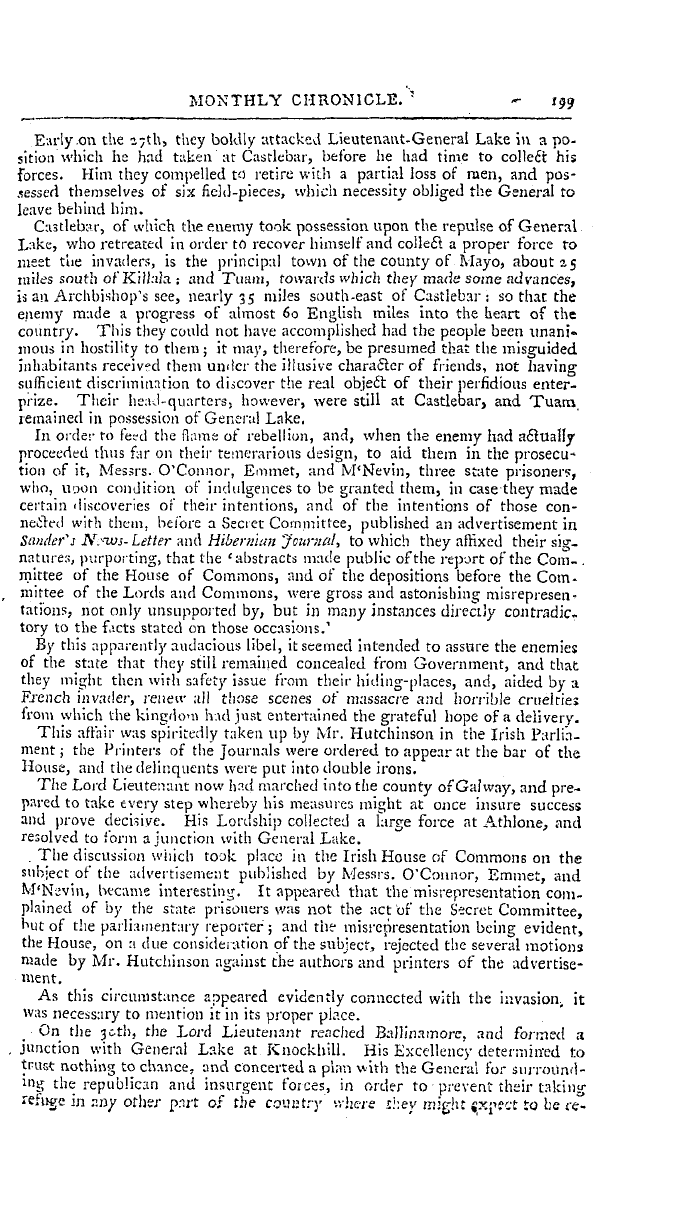 The Freemasons' Magazine: 1798-09-01 - Monthly Chronicle.