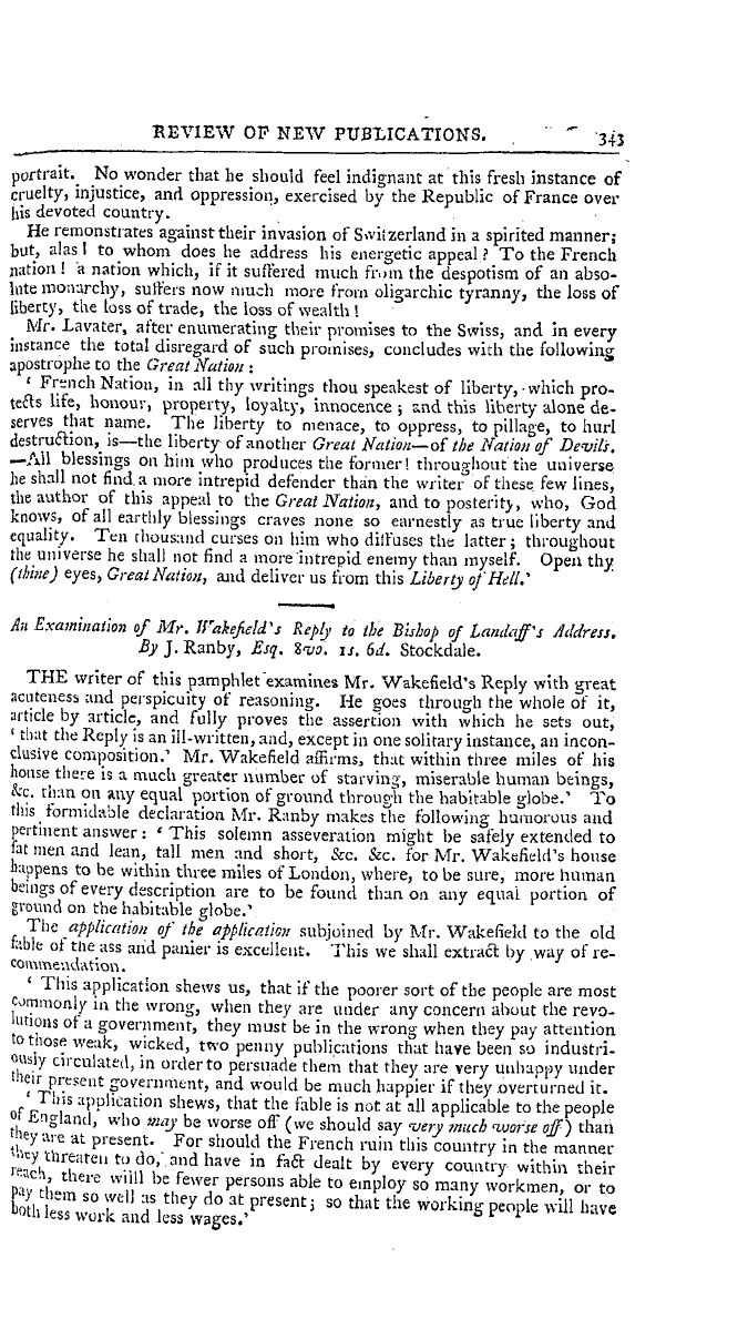 The Freemasons' Magazine: 1798-11-01 - Review Of New Publications .