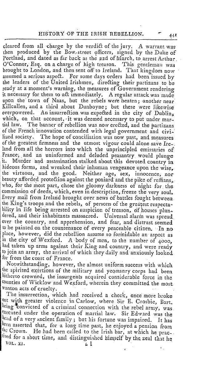 The Freemasons' Magazine: 1798-12-01 - History Of The Irish Rebellion .