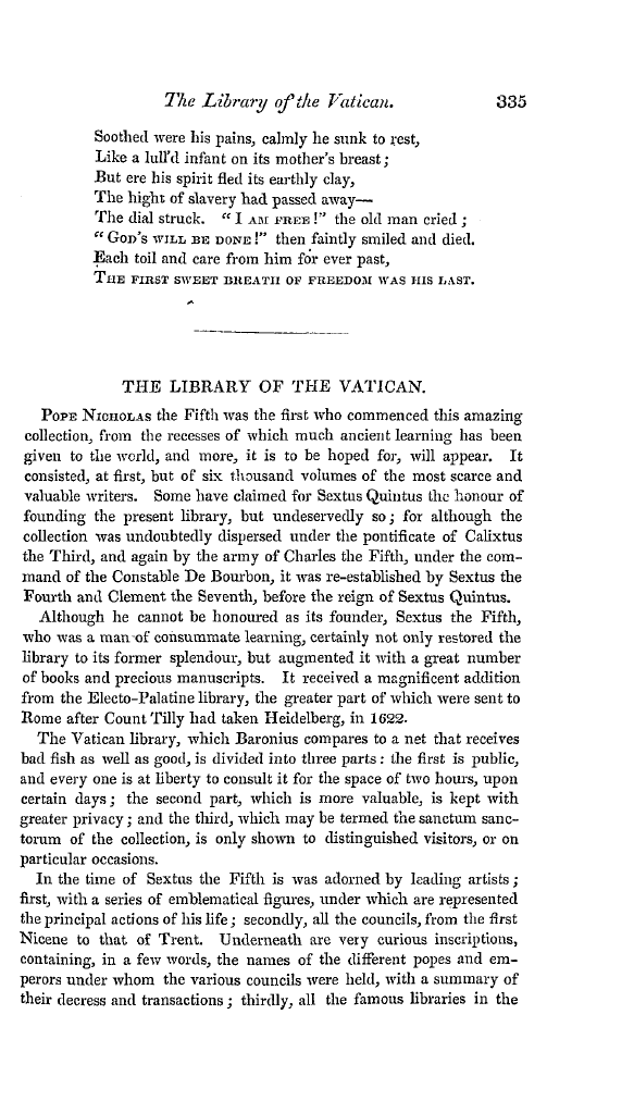 The Freemasons' Quarterly Review: 1834-10-01 - The Library Of The Vatican.