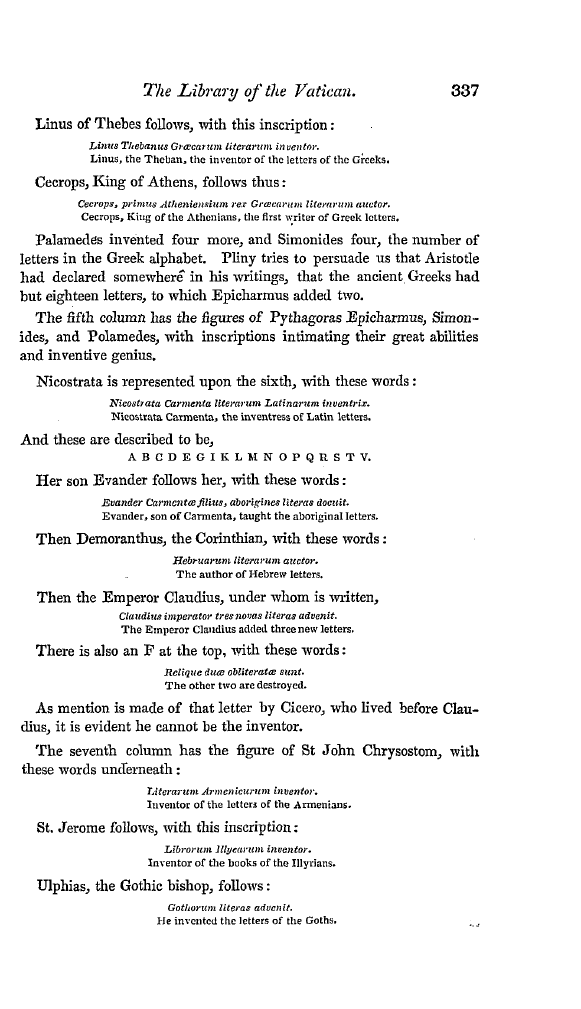 The Freemasons' Quarterly Review: 1834-10-01 - The Library Of The Vatican.