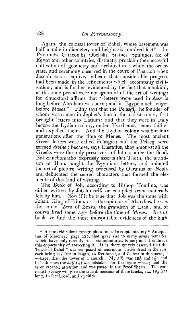 The Freemasons' Quarterly Review: 1837-12-31 - On Freemasonry. The Spurious Freemasonry Of Ancient Times.