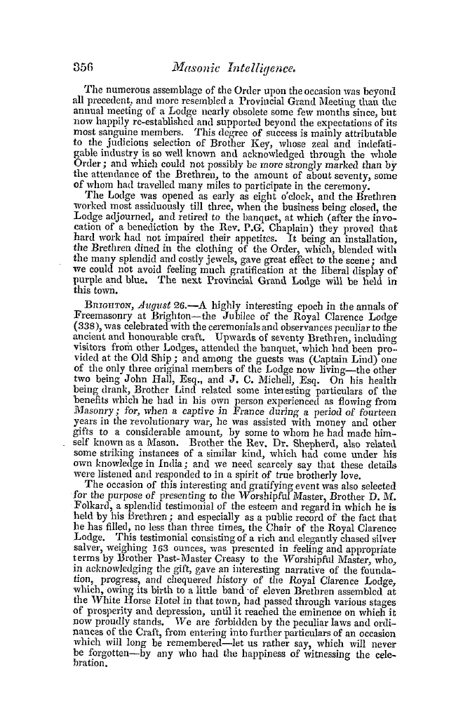 The Freemasons' Quarterly Review: 1839-09-30 - Provincial.