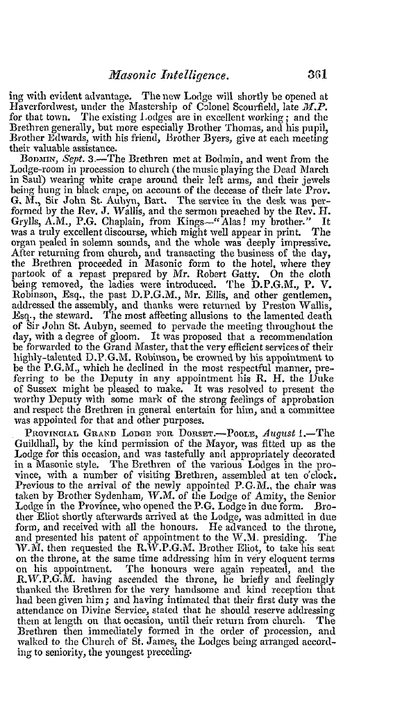 The Freemasons' Quarterly Review: 1839-09-30 - Provincial.