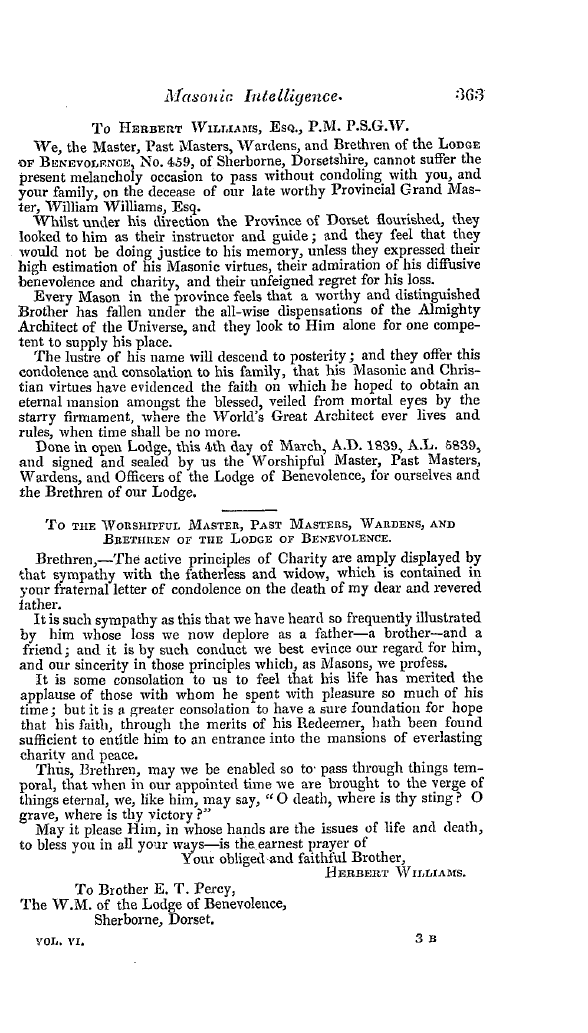 The Freemasons' Quarterly Review: 1839-09-30 - Provincial.