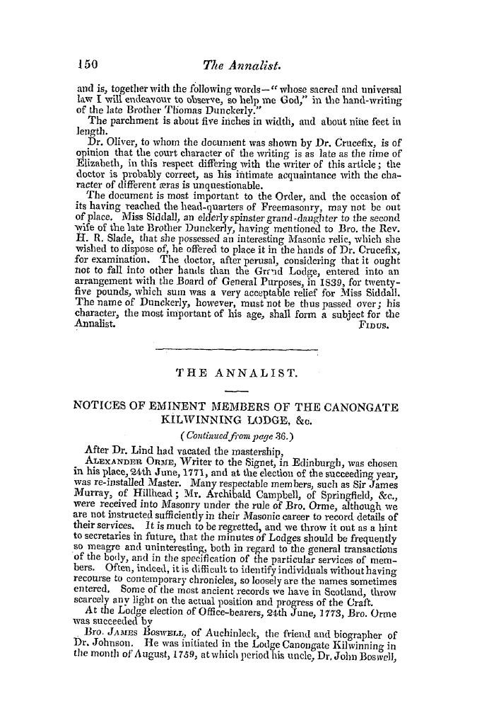 The Freemasons' Quarterly Review: 1842-06-30 - The Annalist.