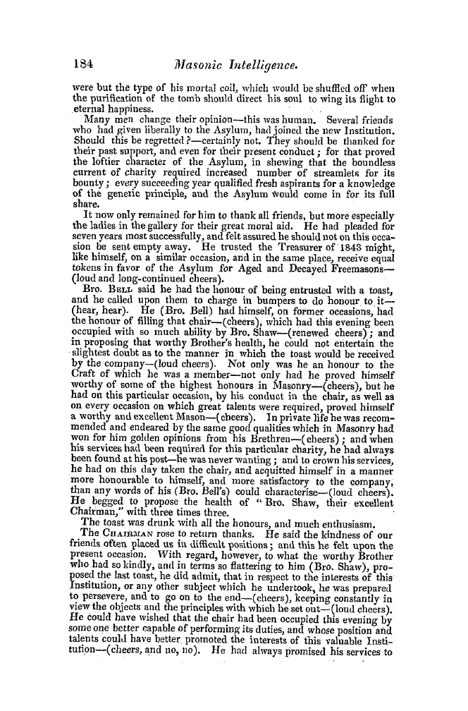 The Freemasons' Quarterly Review: 1842-06-30 - The Festival.