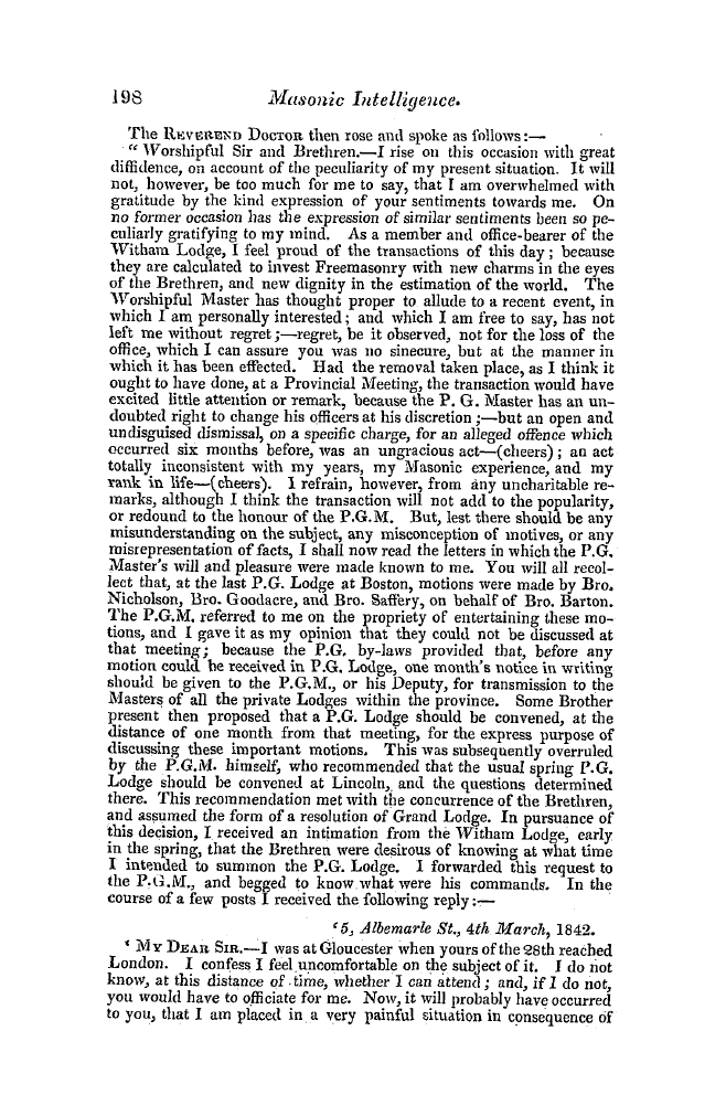 The Freemasons' Quarterly Review: 1842-06-30 - Provincial.