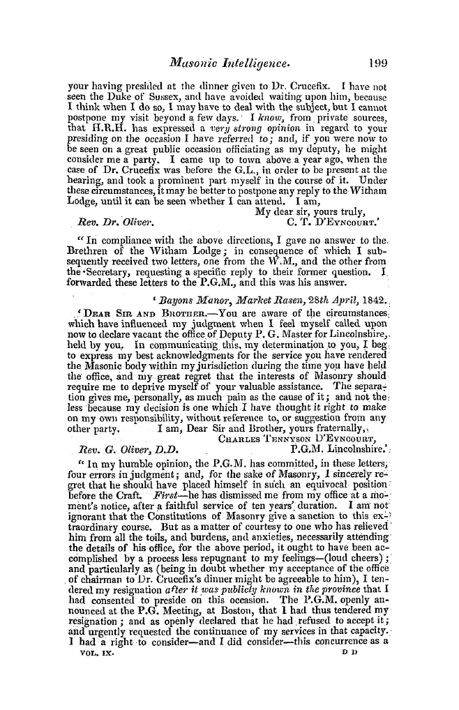 The Freemasons' Quarterly Review: 1842-06-30 - Provincial.