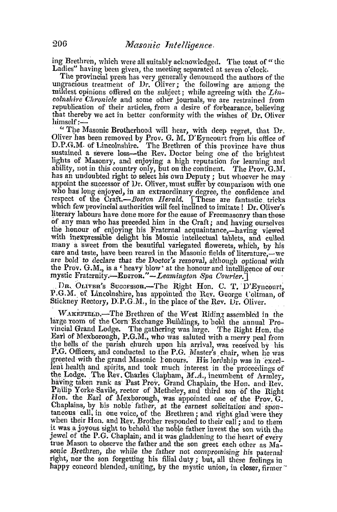 The Freemasons' Quarterly Review: 1842-06-30 - Provincial.